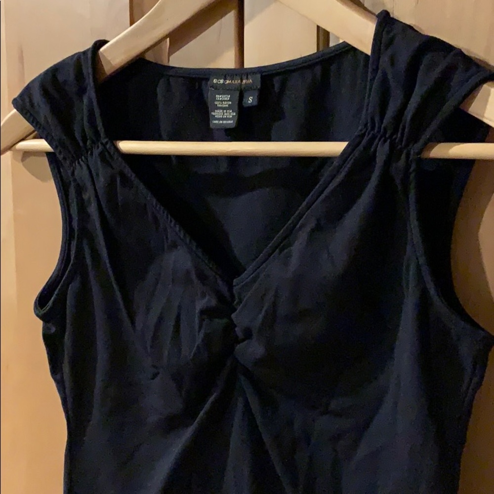 BCBG Maxazria cinched black top